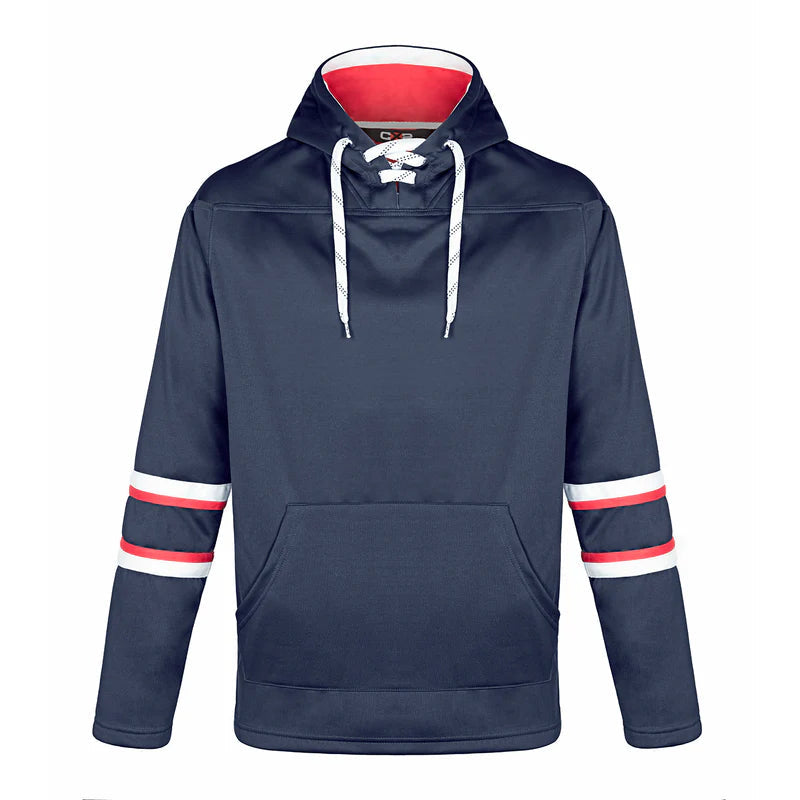 Dangle -Adult Pullover Hockey Lace Hooded Sweatshirt CSW CX2