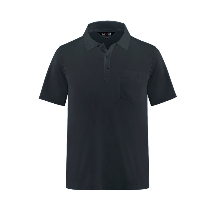 Caddy -Men's Pique Mesh Polo w/ Pocket CX2