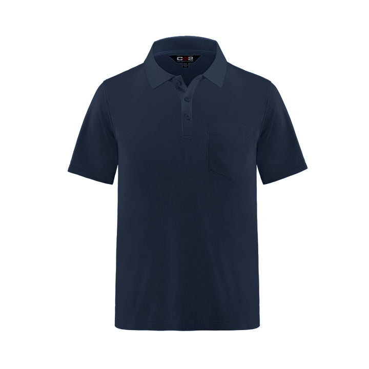 Caddy -Men's Pique Mesh Polo w/ Pocket CX2