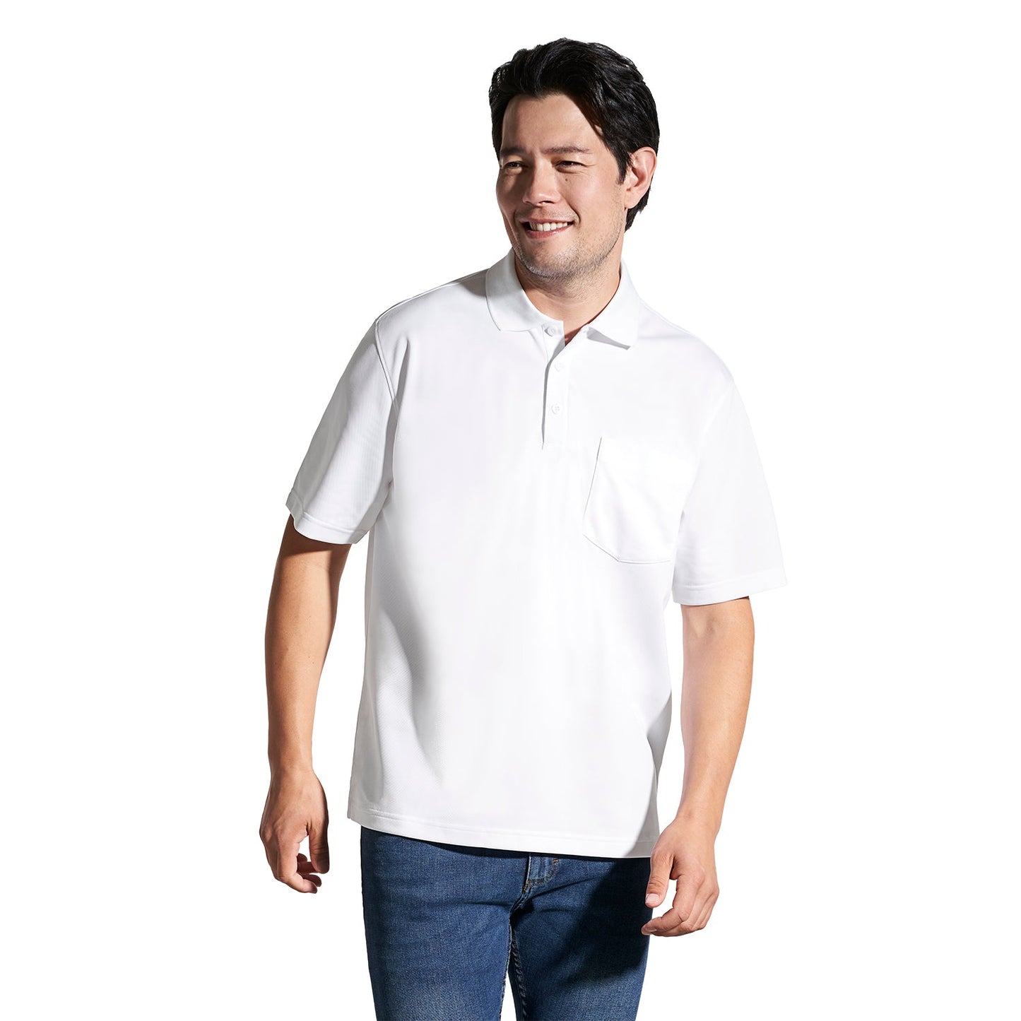 Caddy -Men's Pique Mesh Polo w/ Pocket CX2