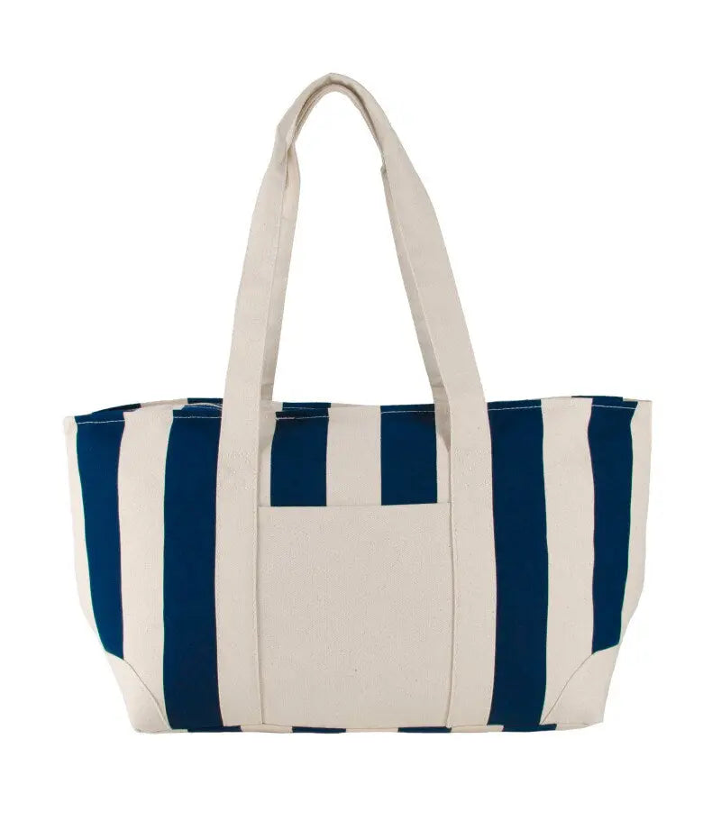 Large Striped Canvas Tote Gemline