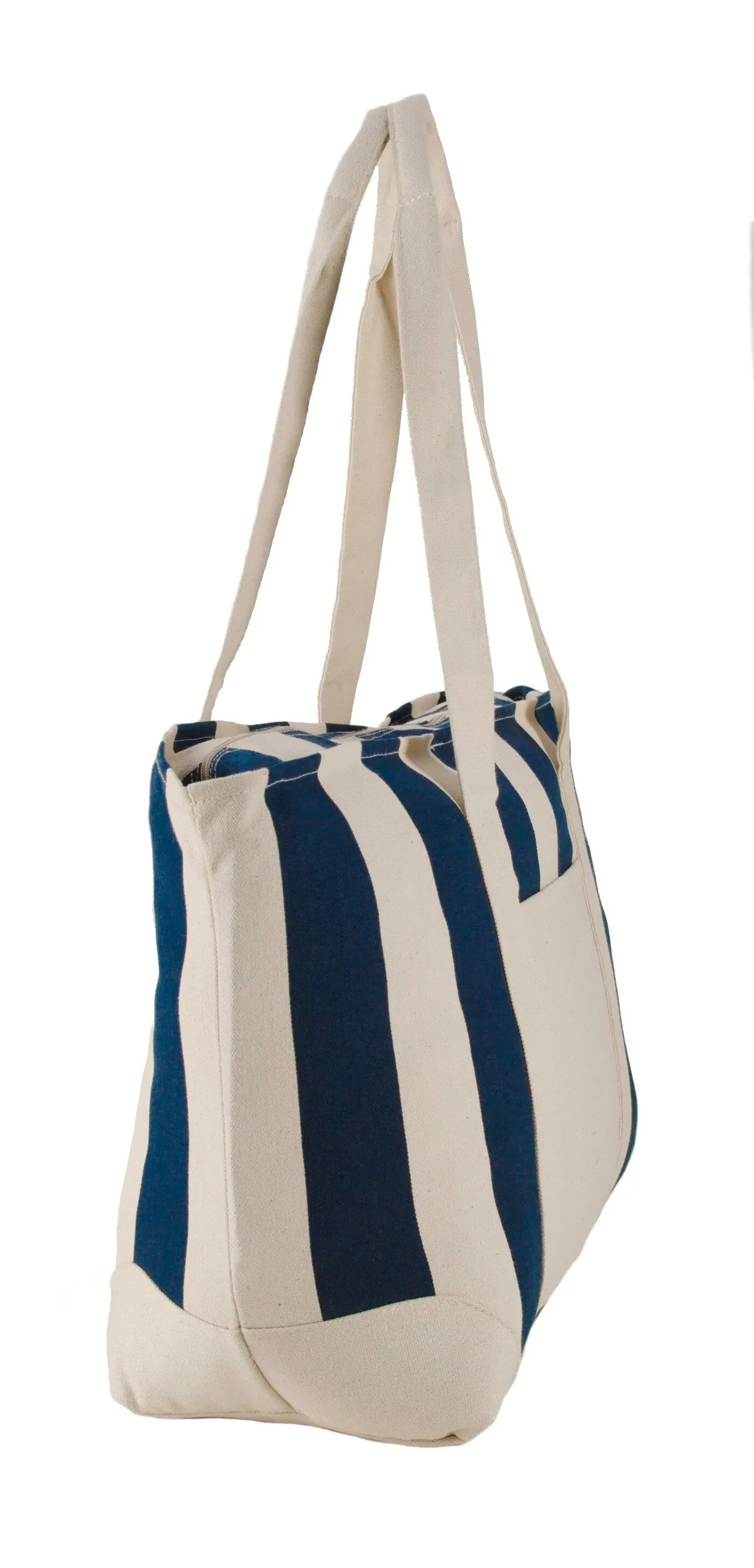 Large Striped Canvas Tote Gemline