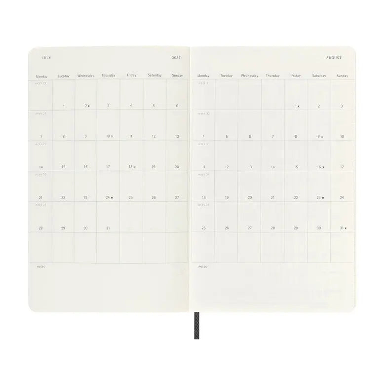 Moleskine® Soft Cover Large 12-Month Weekly 2026 Planner Moleskine