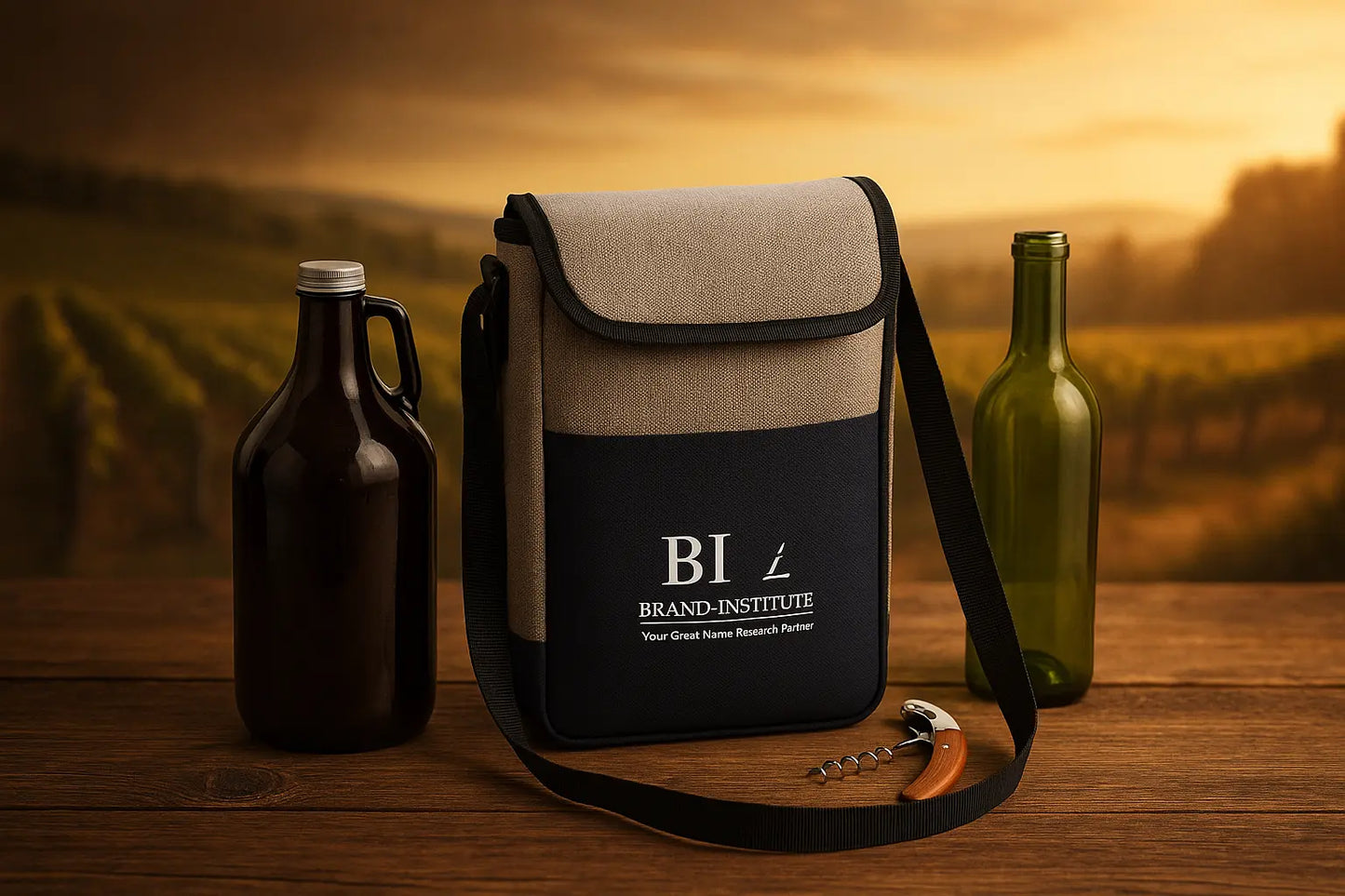 Wine cooler with elegant background