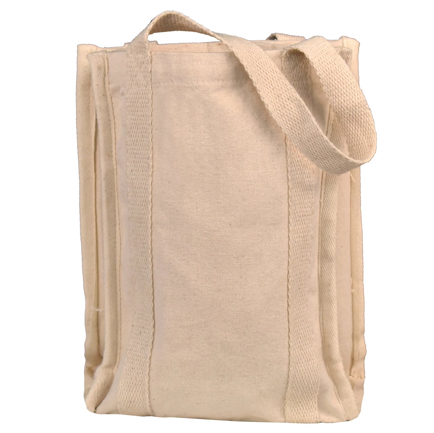 Cotton 4 Bottle Wine Tote -B3795 - Just Tote Bags