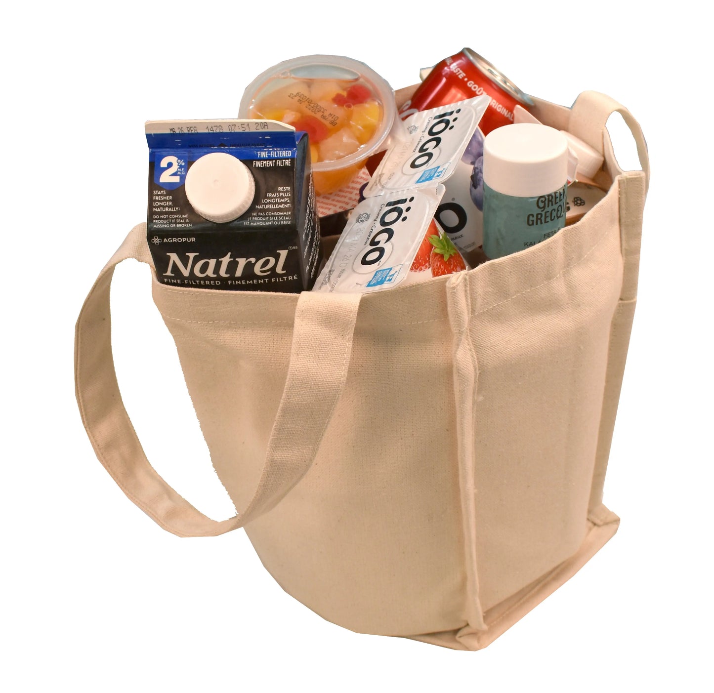 Cotton Canvas 6 bottle Wine Tote -B3800 - Just Tote Bags