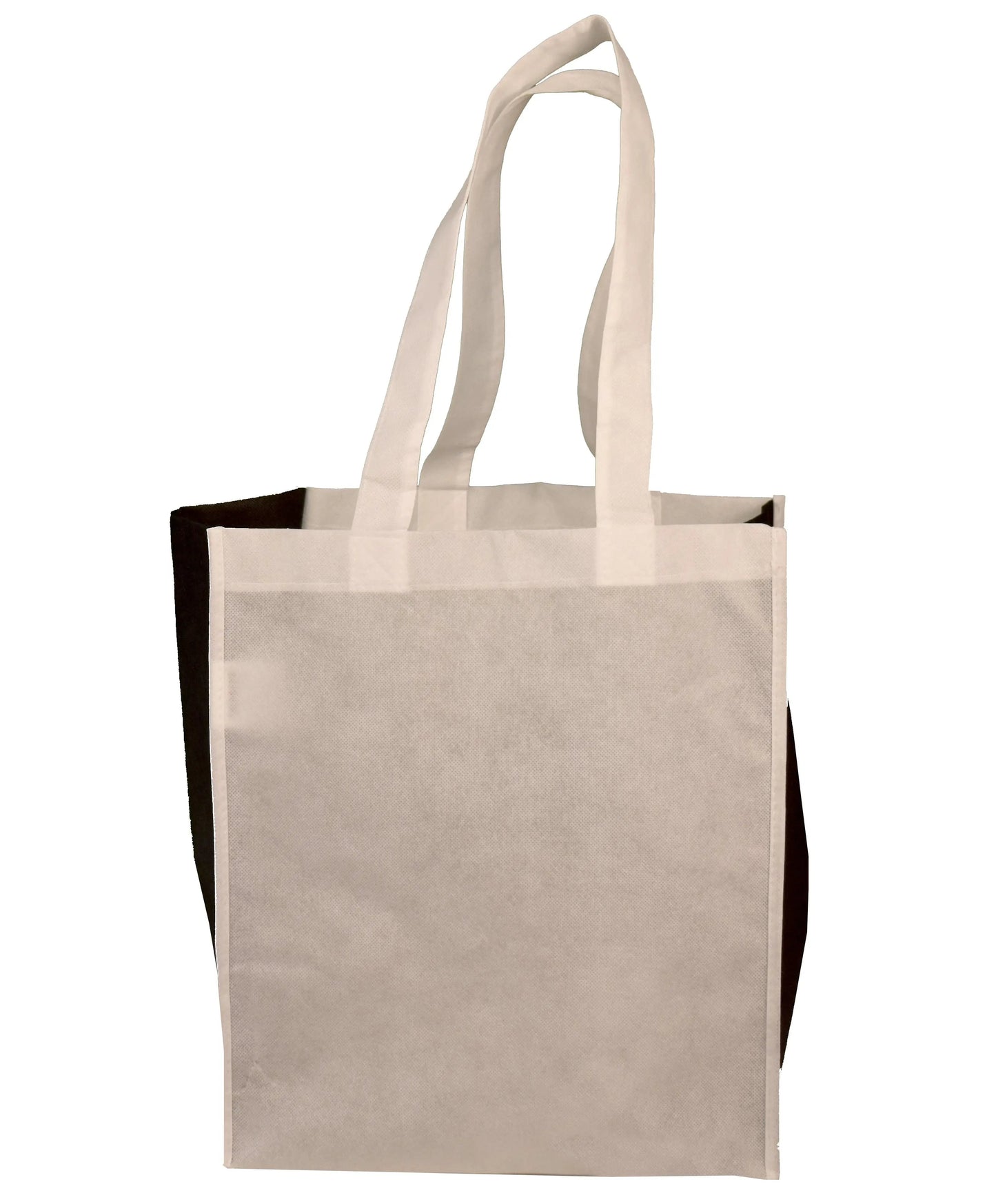 Non Woven Friendly Shopper Tote with Rigid Plastic Bottom -B4120 Ecorite