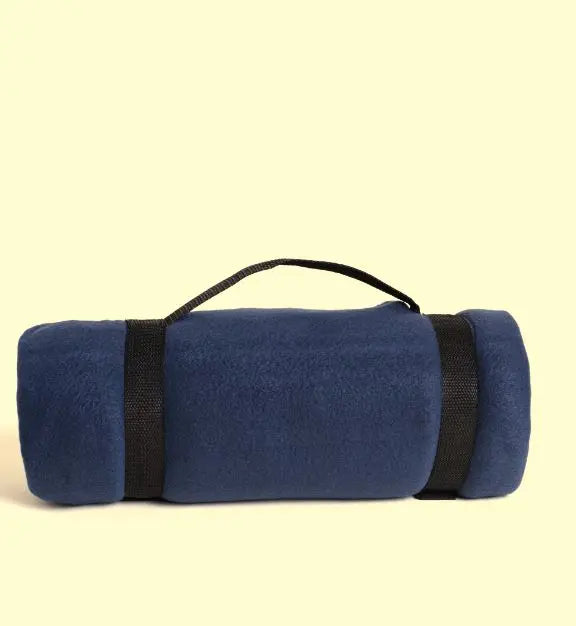 Whipstitch Fleece Blanket with Strap -B5660 - Just Tote Bags