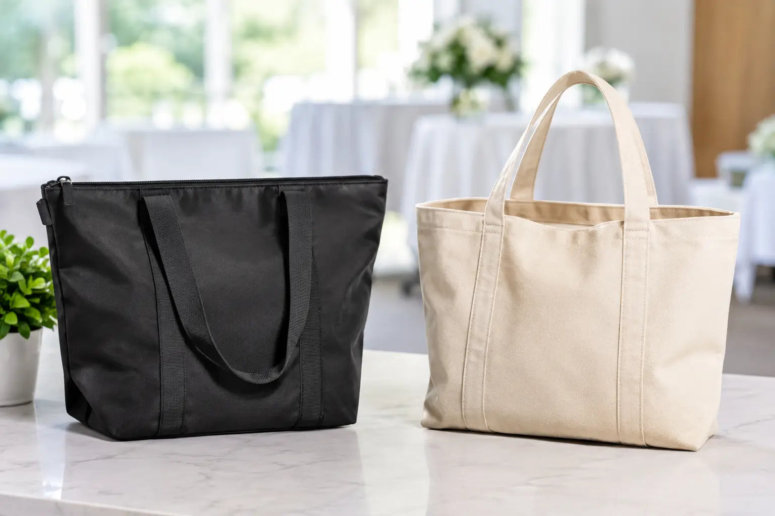 Zipper Totes Versus Open Totes for Events
