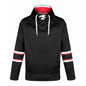 Daingle -Adult Pullover Hockey Lace Hooded Sweatshirt