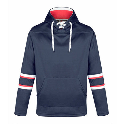 Dangle -Adult Pullover Hockey Lace Hooded Sweatshirt CSW CX2