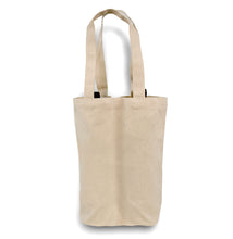 Load image into Gallery viewer, Organic Cotton Double Wine Bottle Tote
