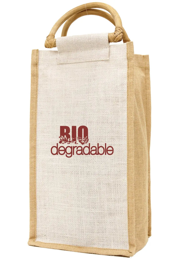 Jute 4 Bottle Wine Tote -B3785 Ecorite