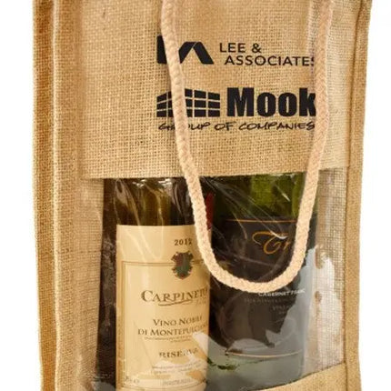 Jute Double Wine Bag -B3790 Ecorite