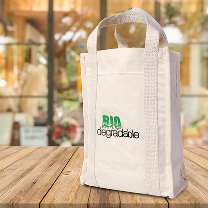 B3795 Cotton 4-Bottle Wine Tote