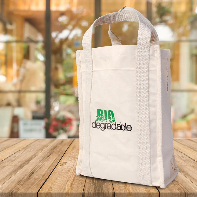 B3795 Cotton 4-Bottle Wine Tote