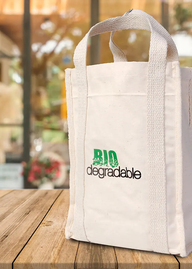 B3795 Cotton 4-Bottle Wine Tote