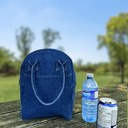 Denim Insulated Lunch Cooler -B5340 Just Tote Bags