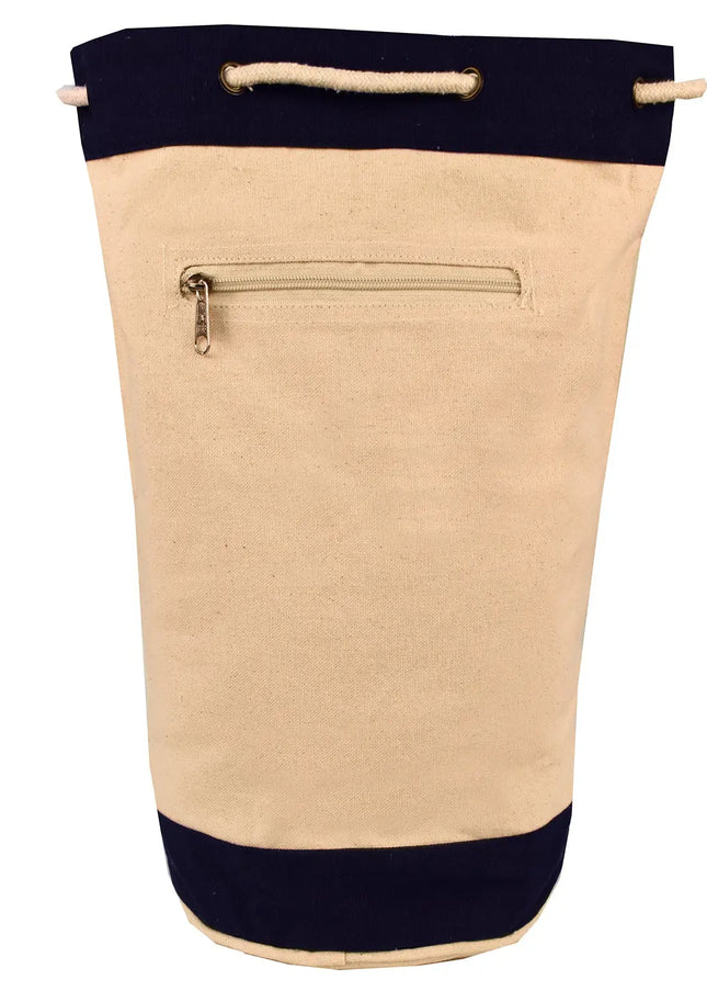 Cotton Two Tone Duffel Just Tote Bags