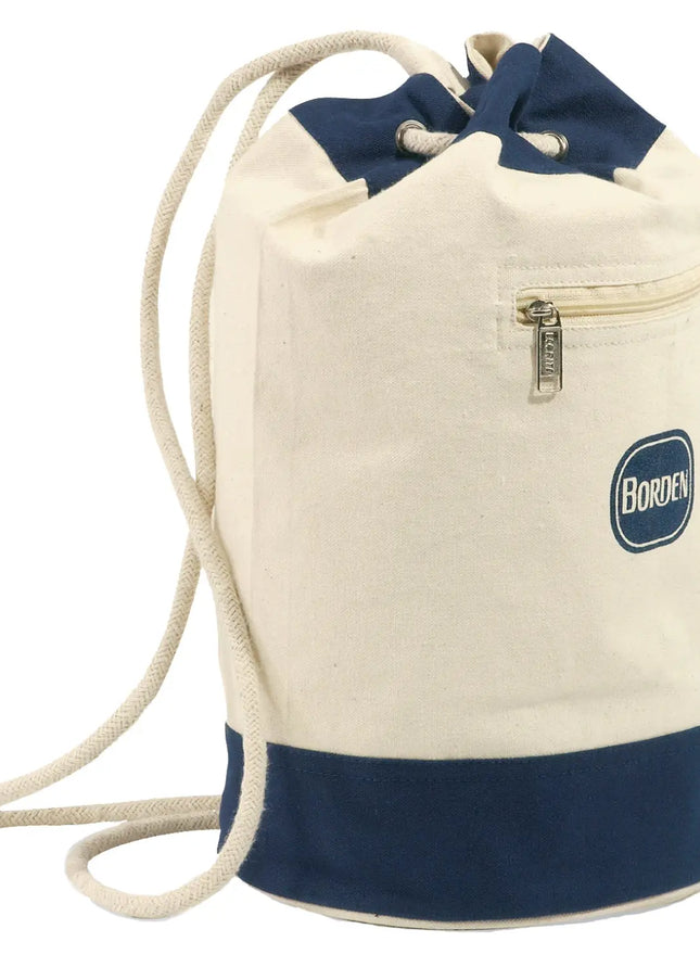 Cotton Two Tone Duffel Just Tote Bags