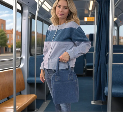 Denim Insulated Lunch Cooler -B5340 Just Tote Bags