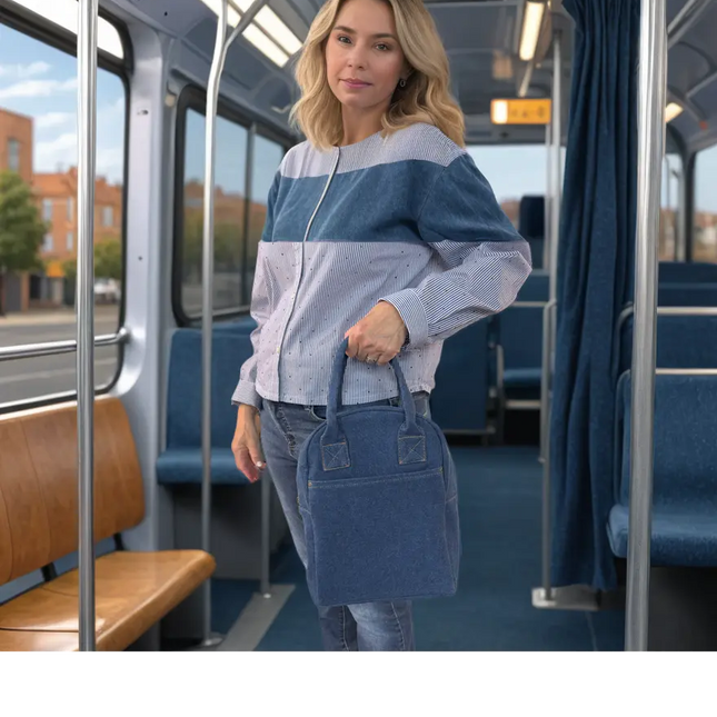 Denim Insulated Lunch Cooler -B5340 Just Tote Bags