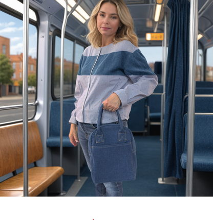 Denim Insulated Lunch Cooler -B5340 Just Tote Bags