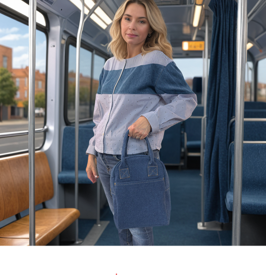 Denim Insulated Lunch Cooler -B5340 Just Tote Bags
