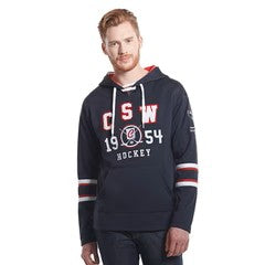 Daingle -Adult Pullover Hockey Lace Hooded Sweatshirt