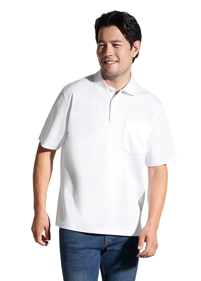 Caddy -Men's Pique Mesh Polo w/ Pocket CX2