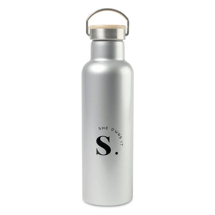 Aviana™ Metallics Double Wall Stainless Steel Wine Bottle - 25 Oz. - Just Tote Bags