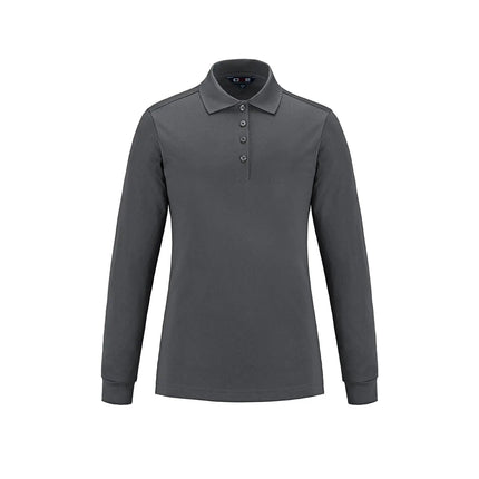 Birdie -Ladies Long Sleeve Pique Mesh Polo - Just Tote Bags