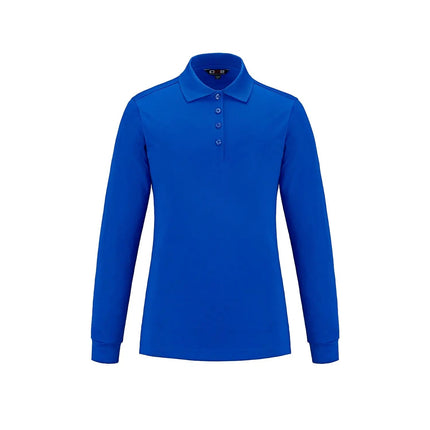 Birdie -Ladies Long Sleeve Pique Mesh Polo - Just Tote Bags