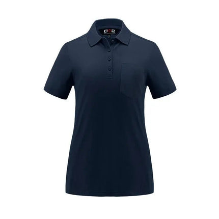 Caddy -Ladies Pique Mesh Polo w/ Pocket - Just Tote Bags