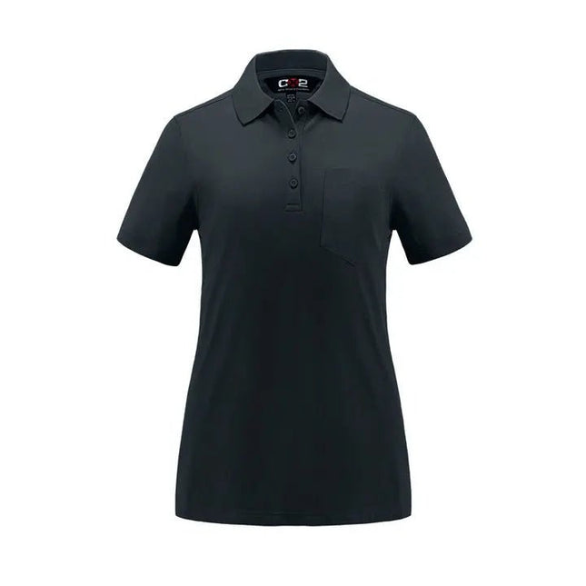 Caddy -Ladies Pique Mesh Polo w/ Pocket - Just Tote Bags