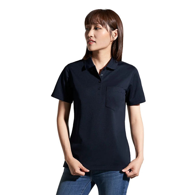 Caddy -Ladies Pique Mesh Polo w/ Pocket - Just Tote Bags
