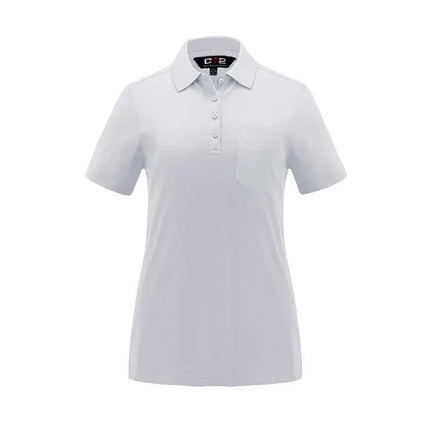 Caddy -Ladies Pique Mesh Polo w/ Pocket - Just Tote Bags