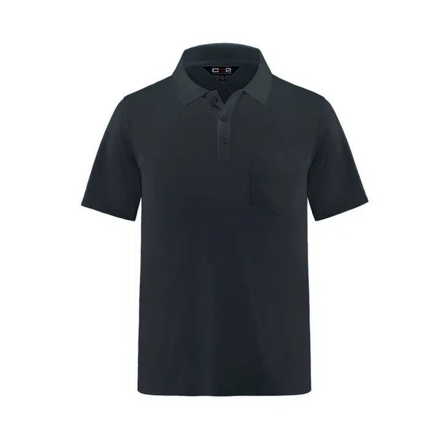 Caddy -Men's Pique Mesh Polo w/ Pocket - Just Tote Bags