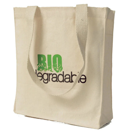 Cotton Canvas Book Bag Tote - B9235 - Just Tote Bags