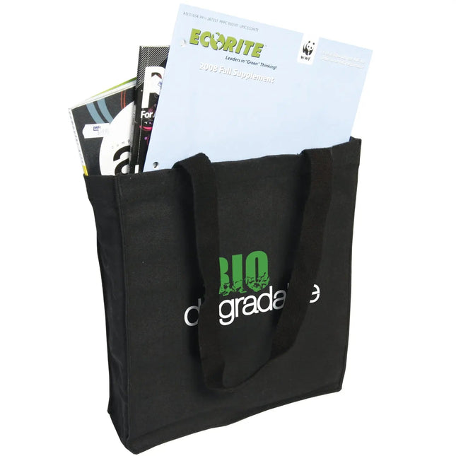 Cotton Canvas Book Bag Tote - B9235 - Just Tote Bags