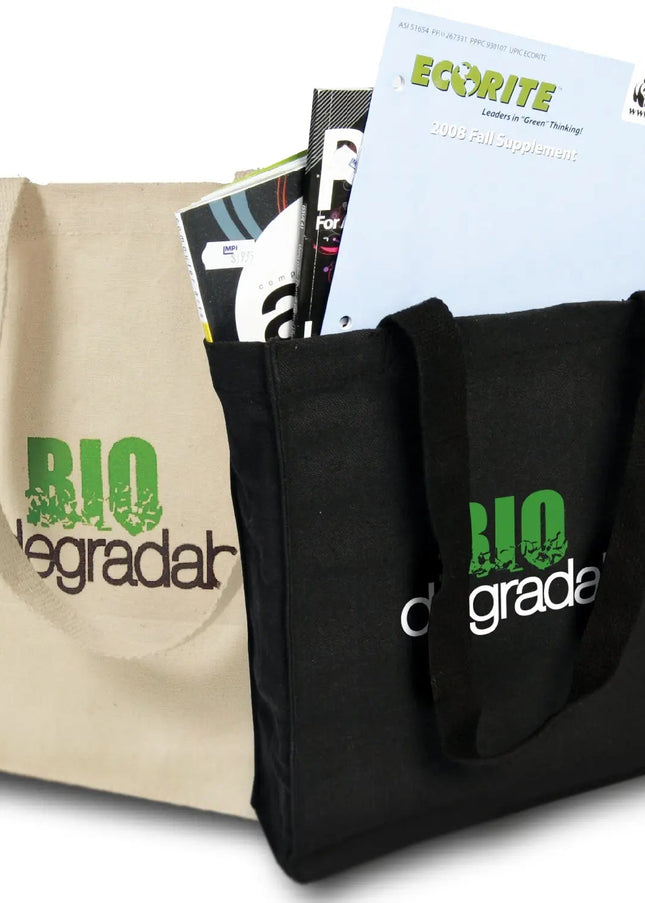 Cotton Canvas Book Bag Tote - B9235 - Just Tote Bags