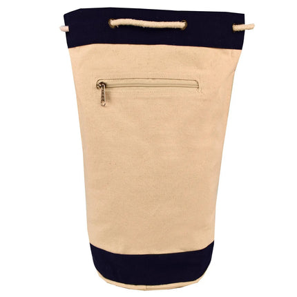 Cotton Two Tone Duffel - Just Tote Bags