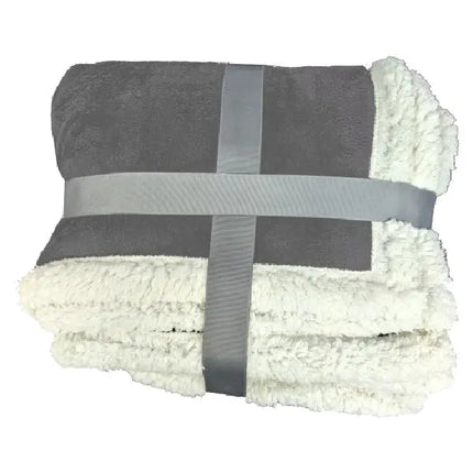 Deluxe Sherpa Throw Blanket- B5685-S - Just Tote Bags