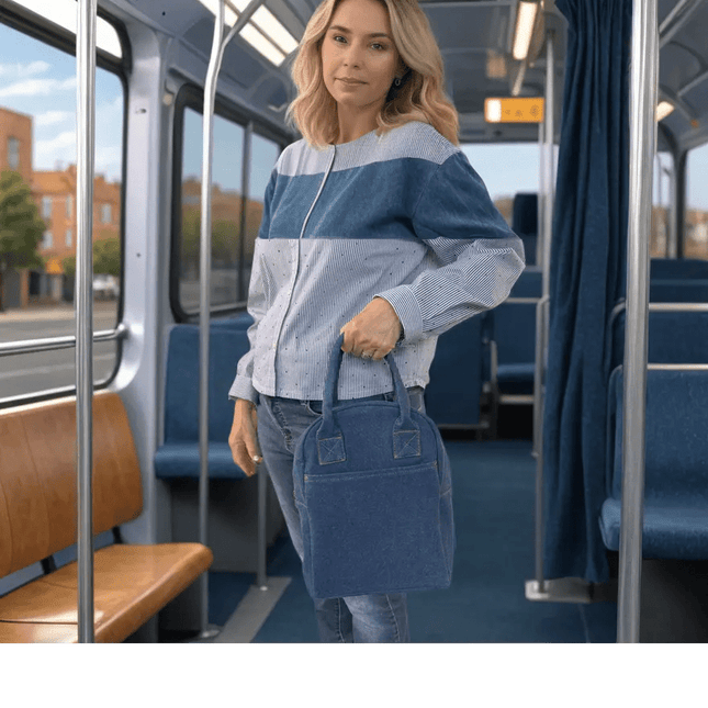 Denim Insulated Lunch Cooler -B5340 - Just Tote Bags