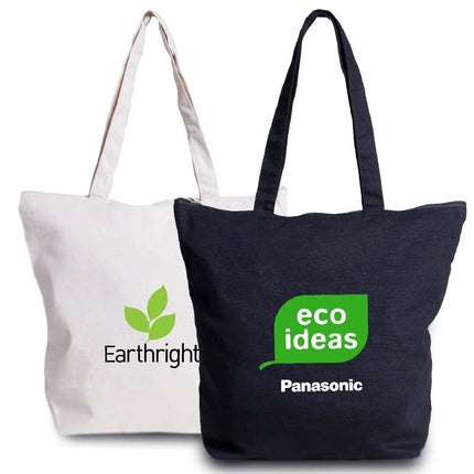 Ecorite Deluxe Cotton Zipper Travel Tote - B9510 - Just Tote Bags