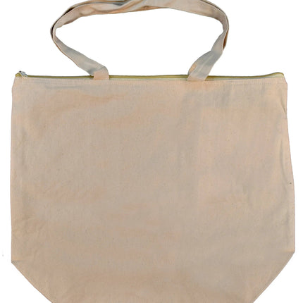 Ecorite Deluxe Cotton Zipper Travel Tote - B9510 - Just Tote Bags