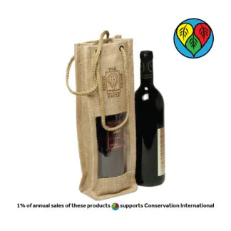 Jute Single Wine Bottle Bag - B3780 - Just Tote Bags