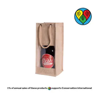 Jute Wine/Growler Jumbo Bottle - B3781 - Just Tote Bags