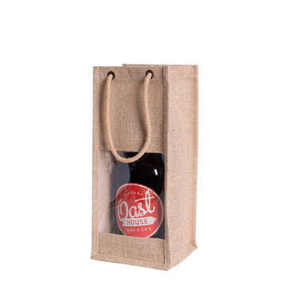 Jute Wine/Growler Jumbo Bottle - B3781 - Just Tote Bags
