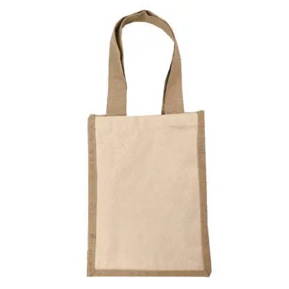 Jute/Canvas Mini Tote - B3600 - Just Tote Bags